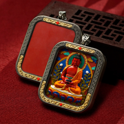 Fanchen·Hand-painted Thangka Buddha Pendant (Gawu Box)
